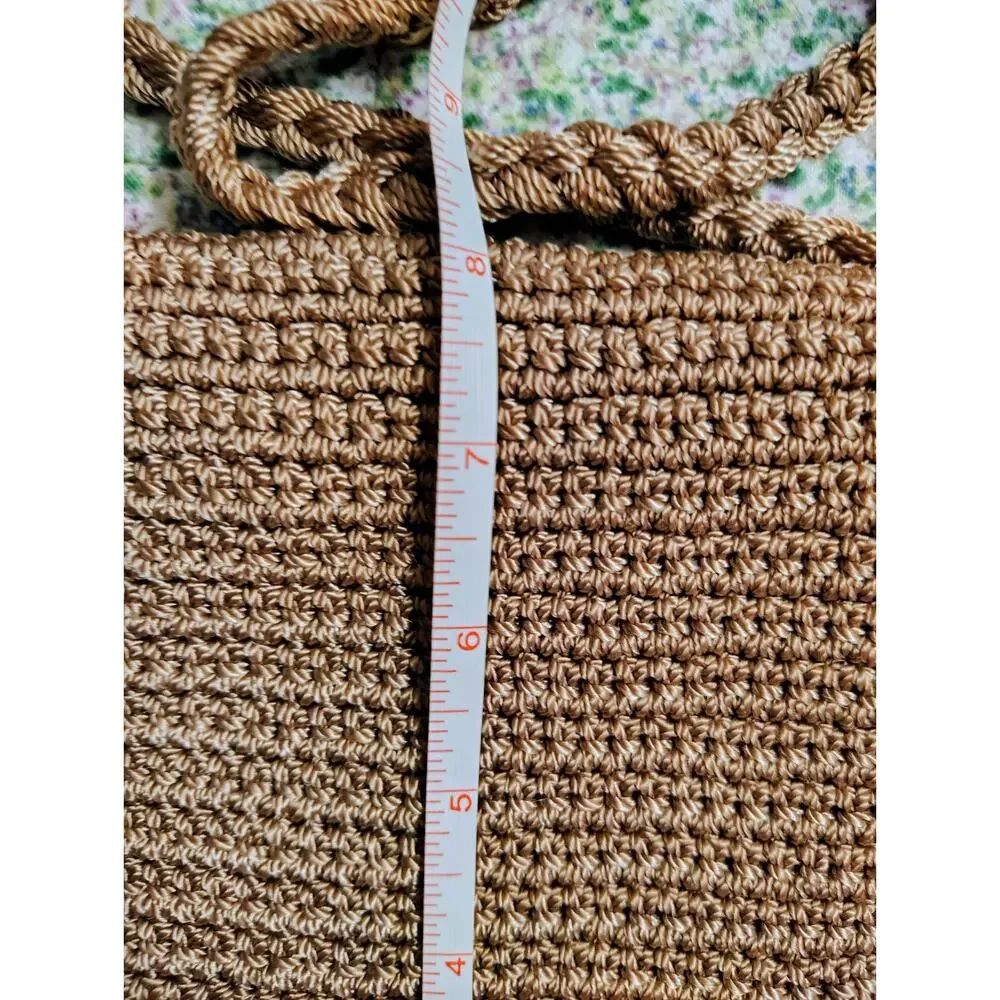 EUC THE SAK Classic Shoulder Cross Body Crochet Purse taupe/Brown
